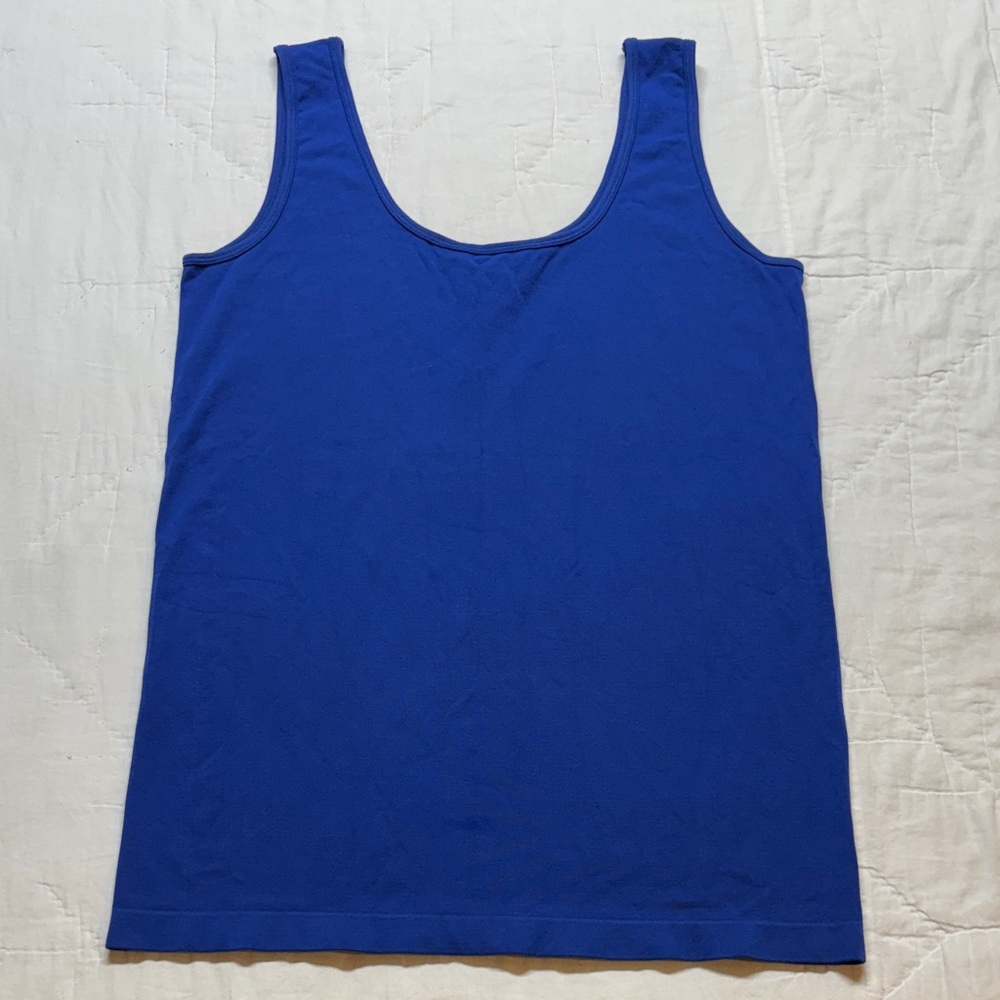 C’est Moi NWT Royal Blue‎ Seamless Bamboo-Blend Breathable Scoop Neck Tank Top